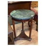 Marble Top Stand Approx 25" T x 18" Diameter Marble Top Stand Approx 25" T x 18" Diameter