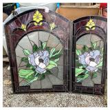 Partial Stained Glass Fire Screen Partial Stained Glass Fire Screen