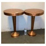 Copper Pedestals Approx 18" Diameter x 27" Tall Copper Pedestals Approx 18" Diameter x 27" Tall