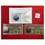 Battle of Bull Run Half Dollar & Military Cert. Battle of Bull Run Half Dollar & Military Cert.