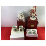 Lenox Christmas Ornaments, Santa & Cups Lenox Christmas Ornaments, Santa & Cups