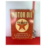 Metal Texaco Motor Oil Sign Metal Texaco Motor Oil Sign