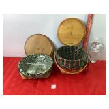 Longaberger Baskets w/Christmas Liners Longaberger Baskets w/Christmas Liners