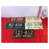 1957-1961 WV License Plates 1957-1961 WV License Plates