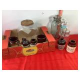 Cookie Jar, Ball Jar & Asst Crocks Cookie Jar, Ball Jar & Asst Crocks