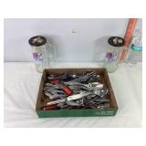 Superbowl XXI Glasses & Asst Flatware