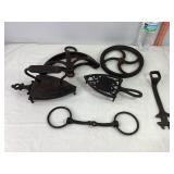 Vintage Iron, Trivets, Wheel & Misc