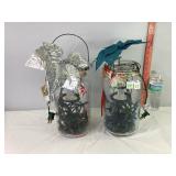 Decorated Monarch Jars