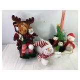 Reindeer in Chair, Snowmen & Penguins