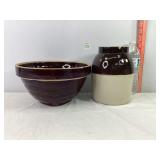 Crock Bowl & Jug