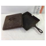 10" Cast Wagner Square Skillet w/Lid