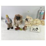 Dog Figures, Clown, Mouse & Misc