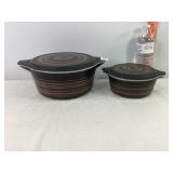 Pyrex Terra Black Casserole Dishes w/Lids