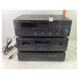 Yamaha Receiver, Stereo Double Cassette Deck & CD