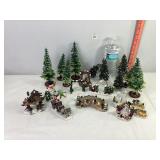 Assorted Village Figures & Accessories