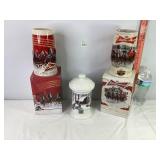 Budweiser Steins & Field & Stream Canister
