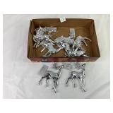 Silver Deer Ornaments