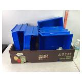 6ct Blue Bins 10-7/8" x 11" x 5"
