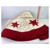 64" Poinsettia Christmas Tree Skirt