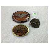 Schlitz, Eagle & "A" Belt Buckles