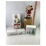 Christmas Santas and Village Trees