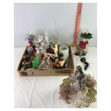 Lighted Candles & Christmas Decor