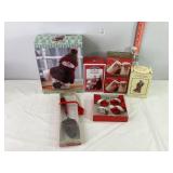 Christmas Napkin Rings, Cake Server & Misc