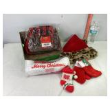 Assorted Stockings and Santa Hats