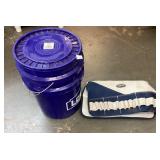 2 Lowes Buckets & 1 Bucket Organizer