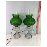 2 Oil Lamps Converted to Electic