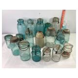 Blue & Clear Jars