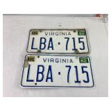 Virginia License Plates