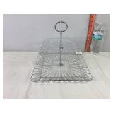 2 Tiered Glass Tray