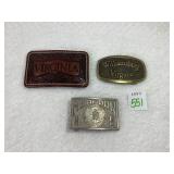 Virginia Belt Buckles