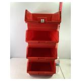 4ct Red 17" x 12" x 7" Stacking Bins