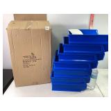 6ct Blue Bins 10-7/8" x 11" x 5", NIB
