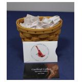 $15 Cardinal Coffee Gift Card & Longaberger Basket