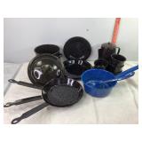 Assorted Enamel Tin Cookware
