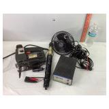 Skil Jigsaw, Clip On Fan, Power Converter & Misc