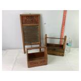 Washboard & Wooden Boxes