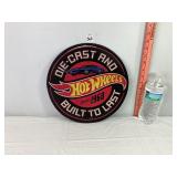 Metal Hot Wheels Sign