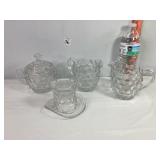 Fostoria Creamers, Sugar & Hat