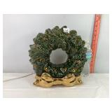 Lighted Ceramic Christmas Wreath