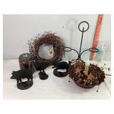 Candle Holders, Wreath, Light & Decor