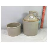 Crock Jug & Roseville Crock