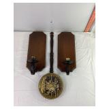 Wooden Sconces & Wall Hanging