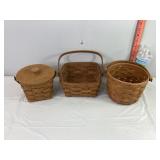 3 Longaberger Baskets