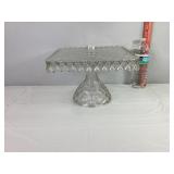 Fostoria Square Pedestal Cake Plate