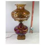 Vintage Glass Hurricane Lamp