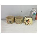 Small Crocks & Candle Topper